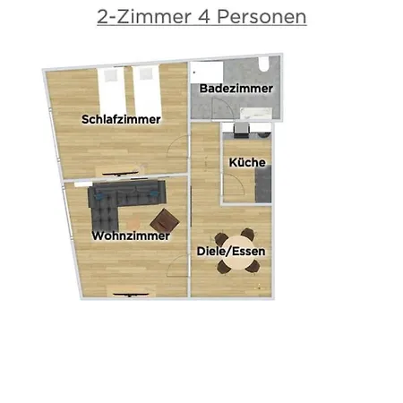 Apartment 2-zimmer 52 Qm Bis Zu 4 Personen